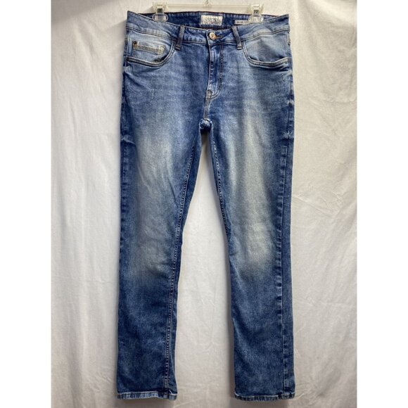CHEROKEE Slim Fit Mid-Rise Denim Jeans Men Sz36 Light  Blue Stretch Skinny Leg - Picture 1 of 16